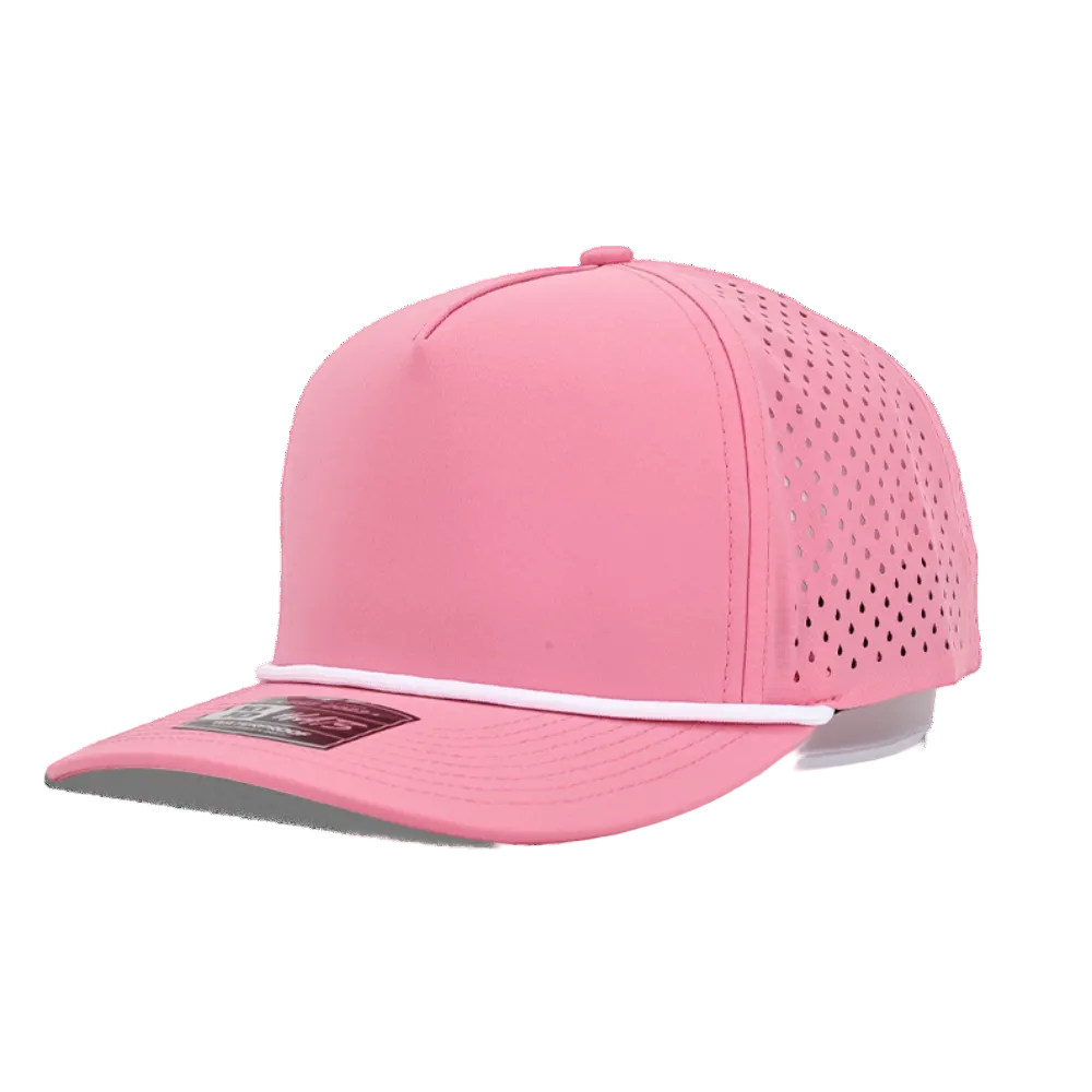1010 Hats R615 5-panel rope trucker cap - Pink - blank for custom leather patch
