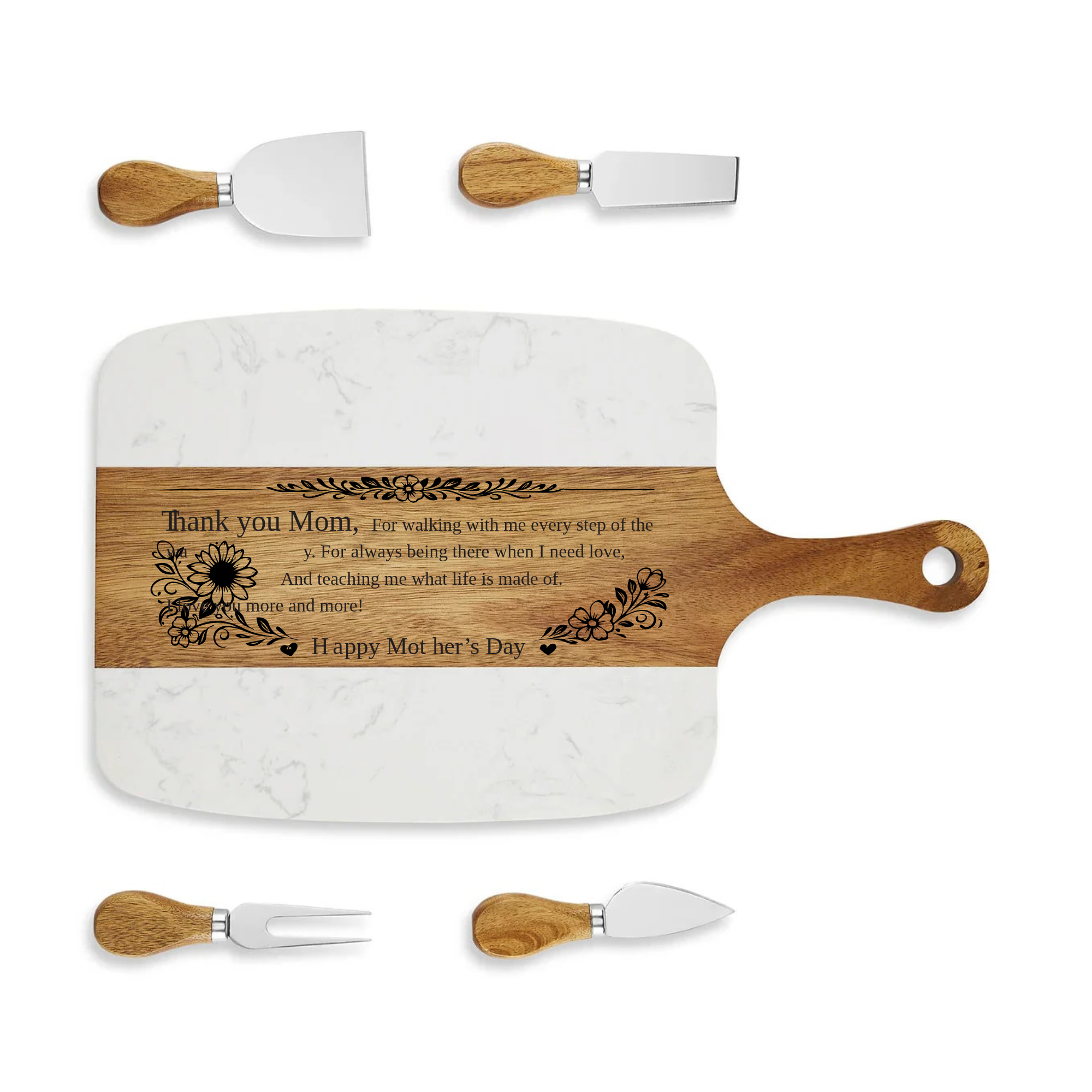 Marble Serving Board Set