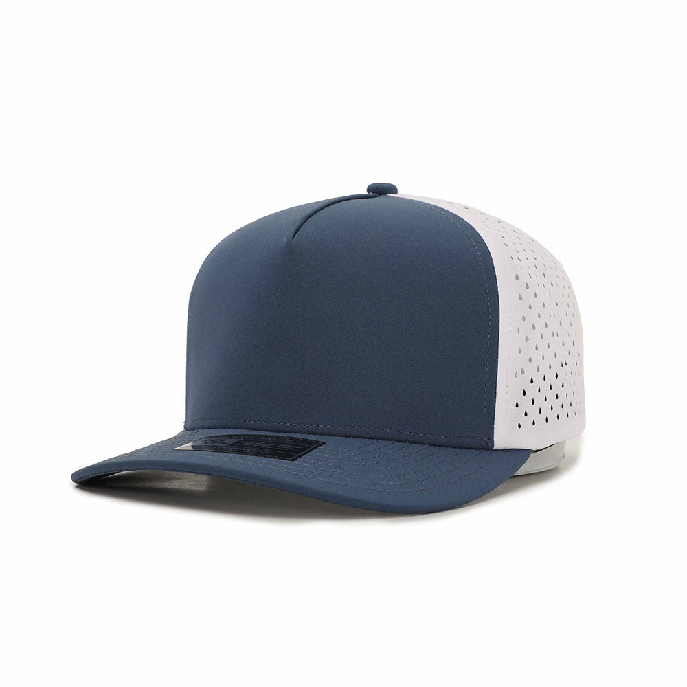 1010 Hats 615 trucker cap - Deep Blue / White Standard - blank for custom leather patch