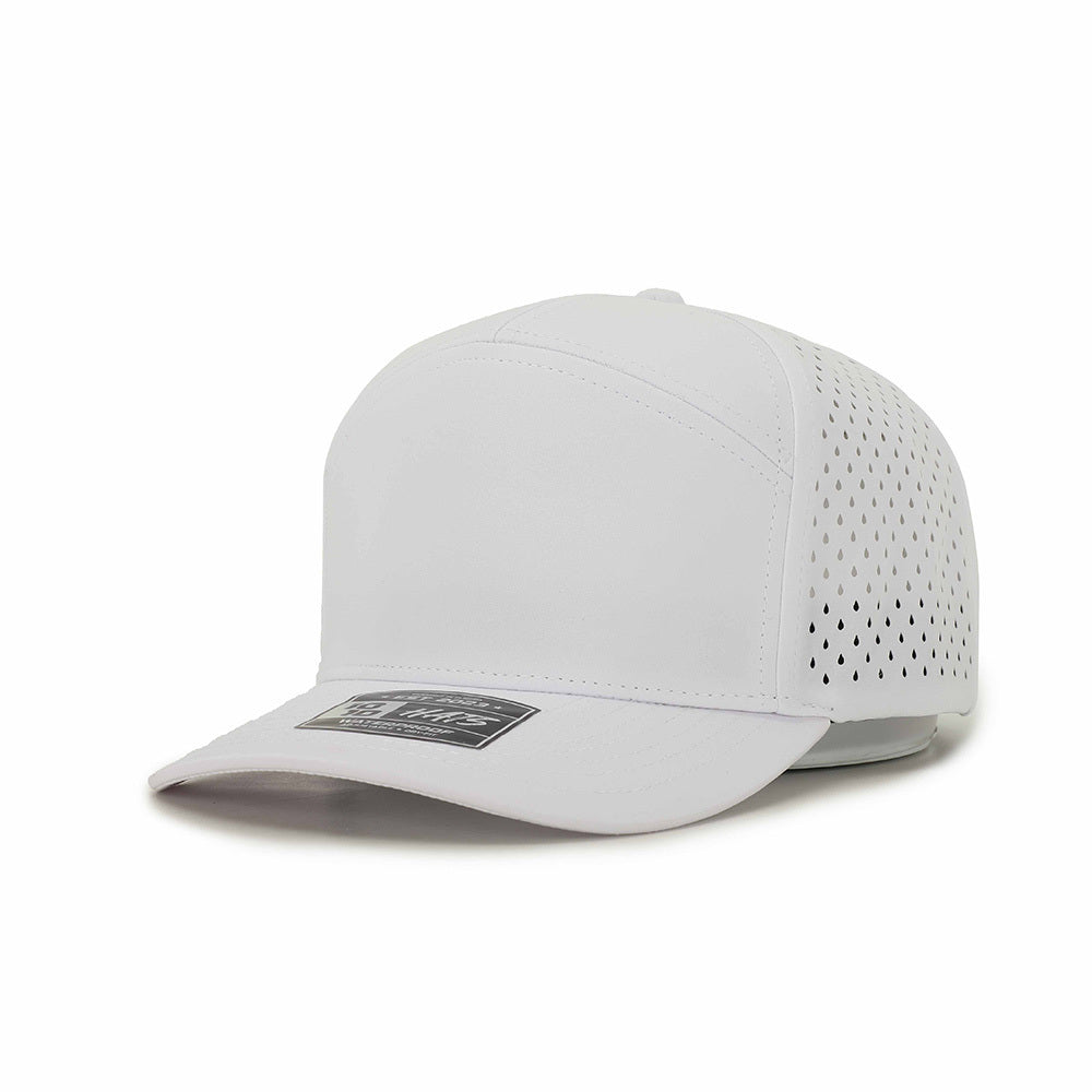 1010 Hats 617 7-panel trucker cap - White - blank for custom leather patch