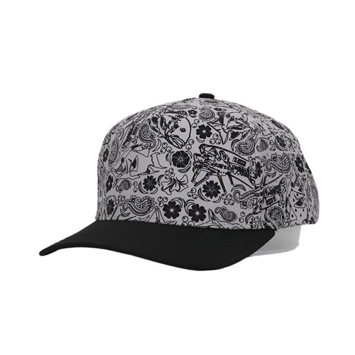 1010 Hats 615BR - Black Reef / Black Bill pattern trucker cap - blank for custom leather patch