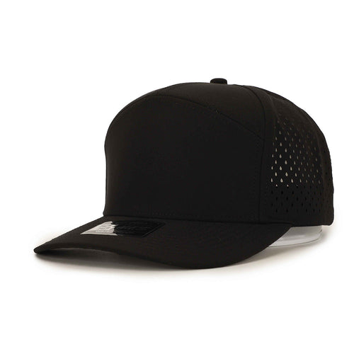 1010 Hats 617 7-panel trucker cap - Black - blank for custom leather patch