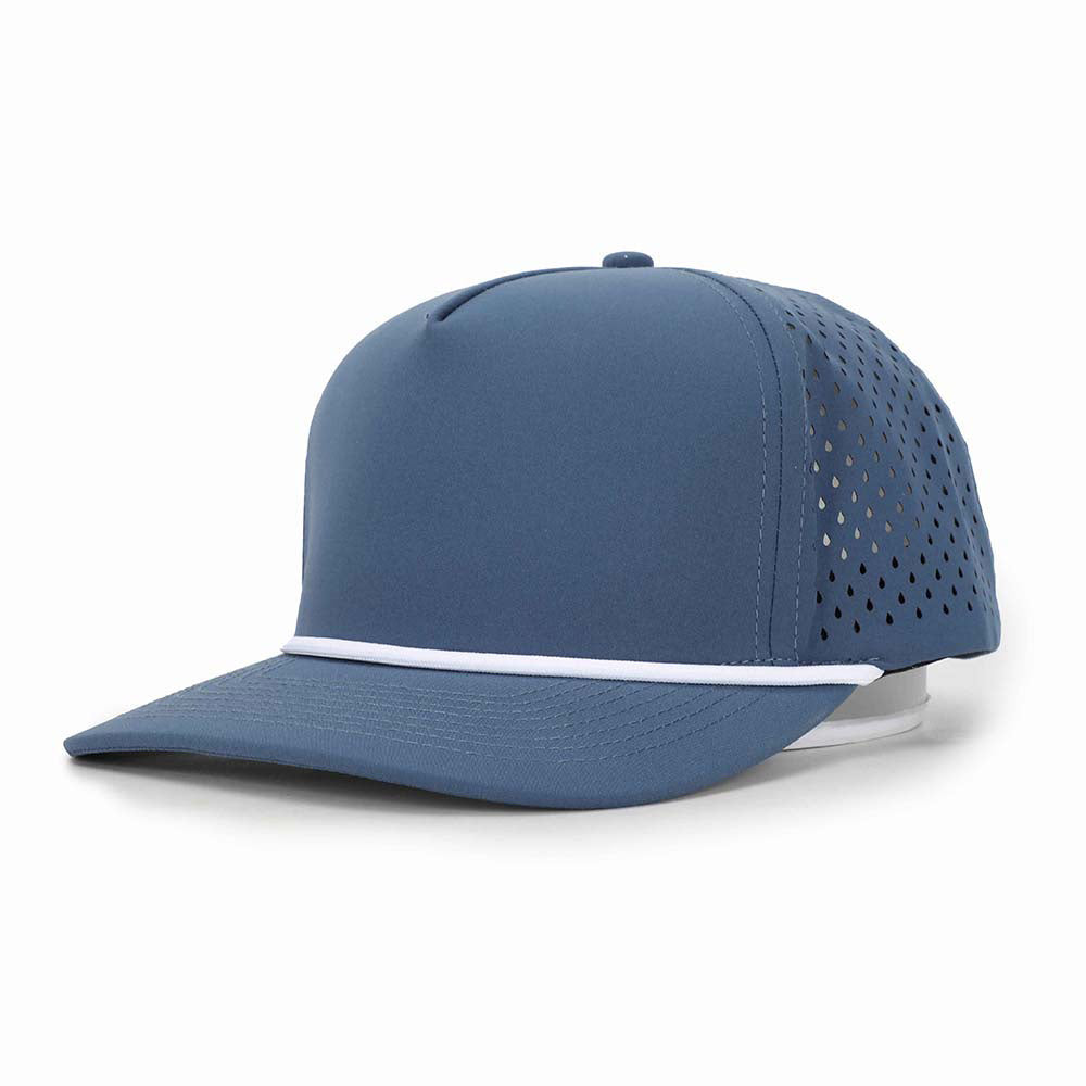 1010 Hats 615 trucker cap - Deep Blue Rope - blank for custom leather patch