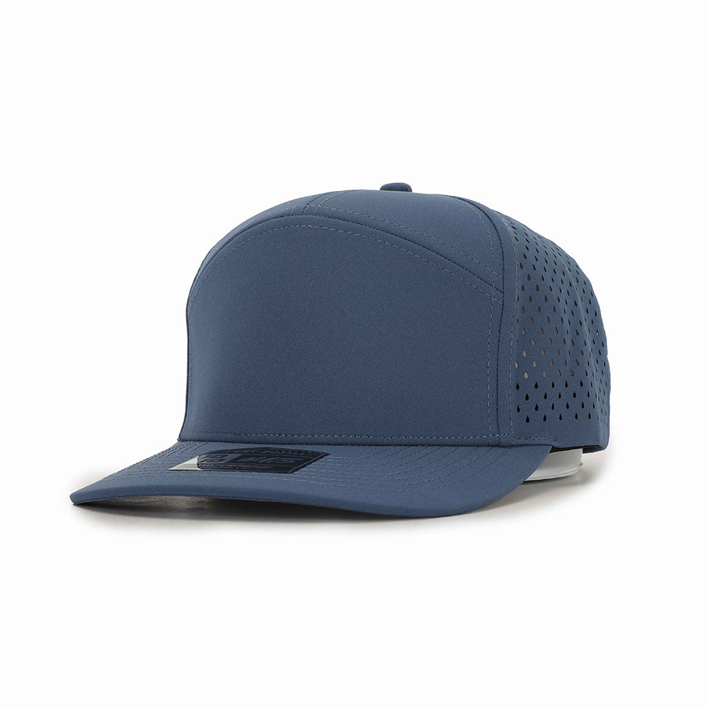 1010 Hats 617 7-panel trucker cap - Deep Blue - blank for custom leather patch