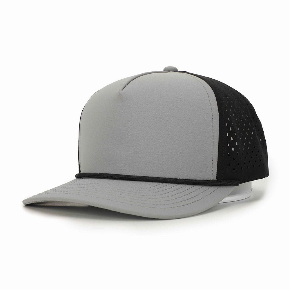 1010 Hats 615 trucker cap - Light Grey Rope - blank for custom leather patch