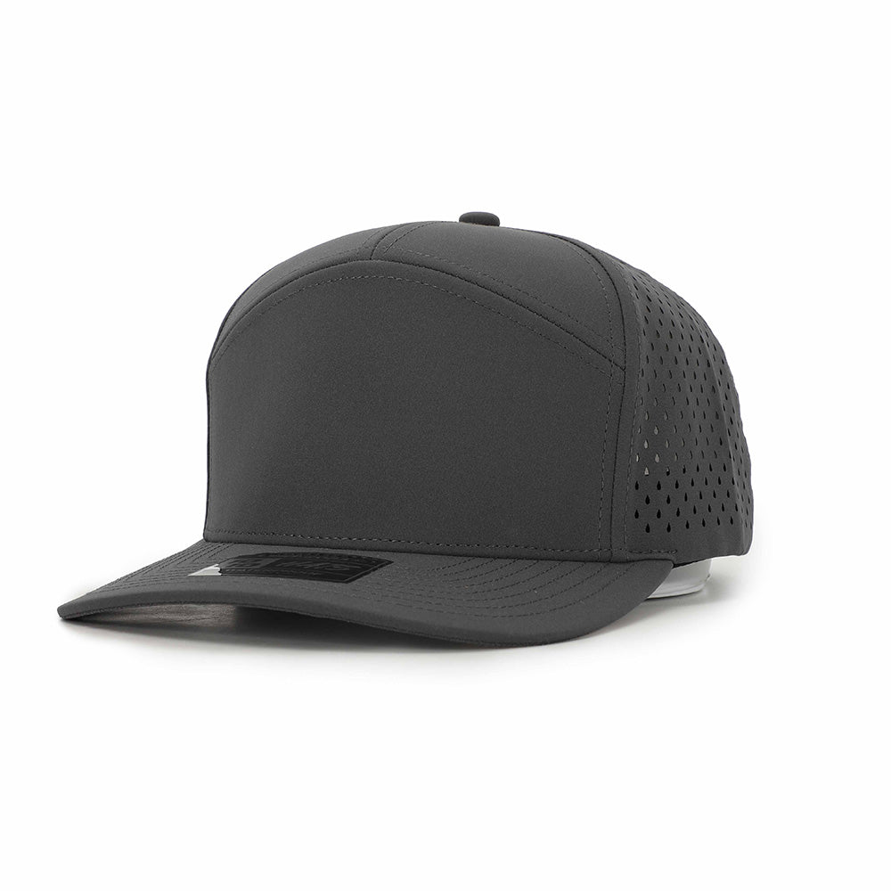 1010 Hats 617 7-panel trucker cap - Dark Grey - blank for custom leather patch