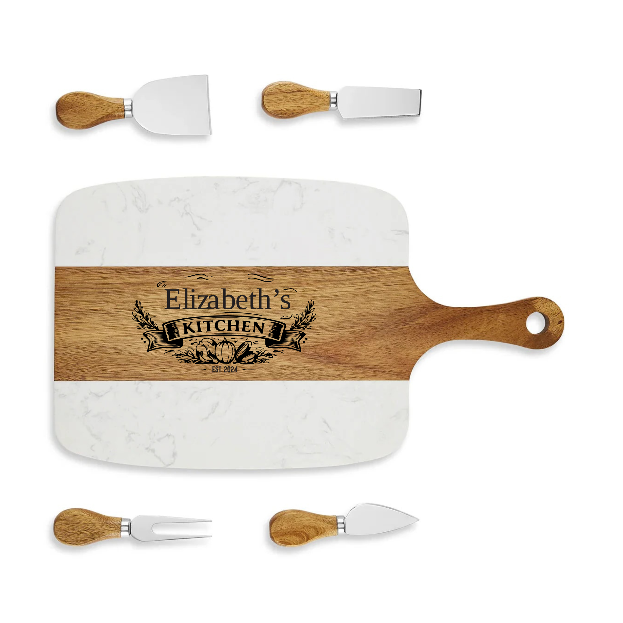 Marble Serving Board Set