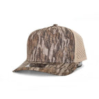 1010 Hats Bottomland camo trucker cap - blank for custom leather patch