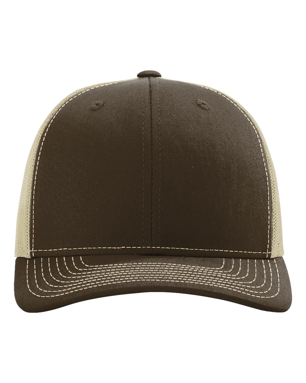 Richardson 112 Trucker Hat - Brown/Khaki - S&S B18095550