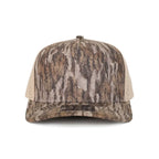 1010 Hats Bottomland camo trucker cap - blank for custom leather patch