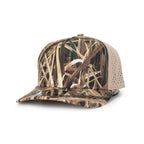 1010 Hats Shadow Grass Blades camo trucker cap - blank for custom leather patch
