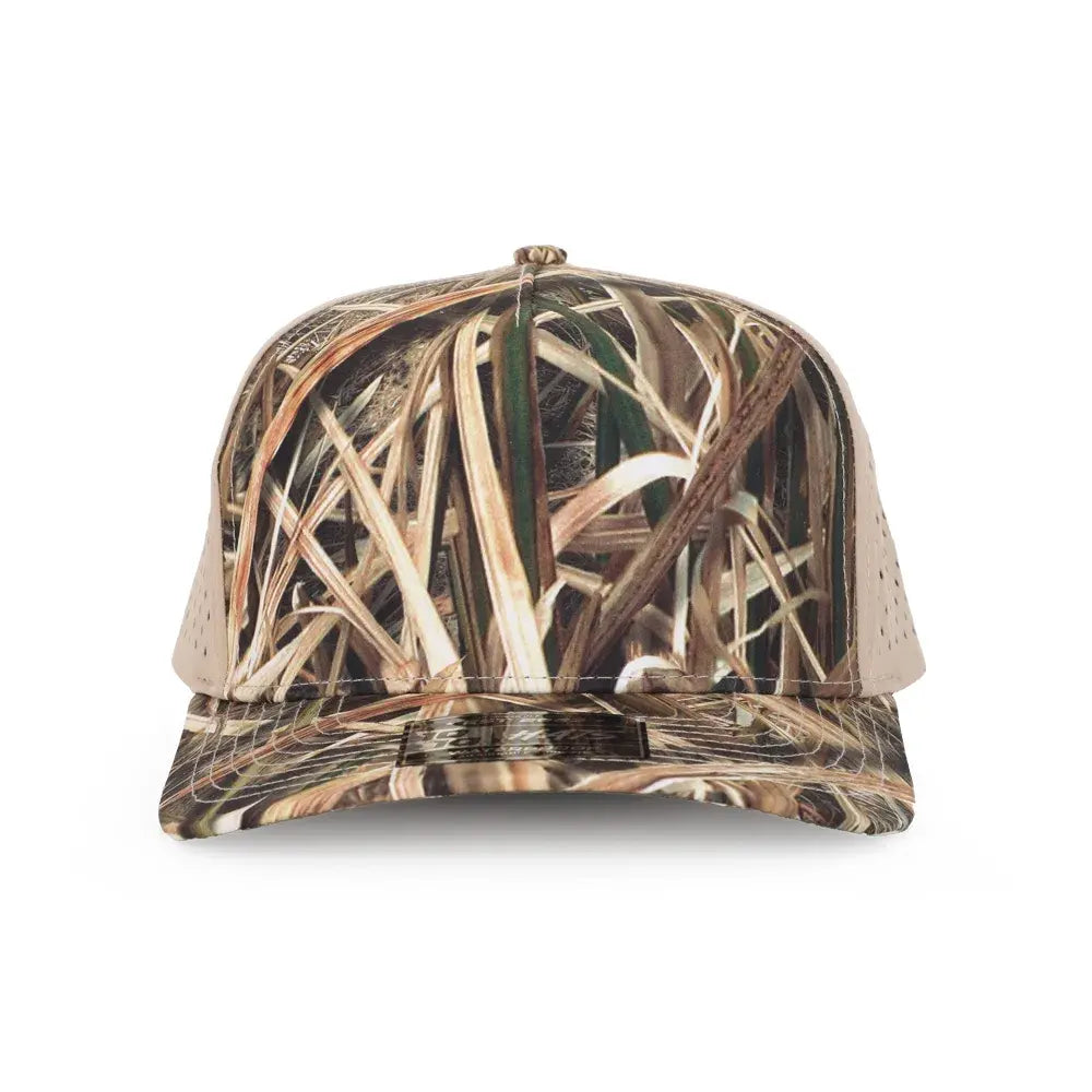 1010 Hats Shadow Grass Blades camo trucker cap - blank for custom leather patch