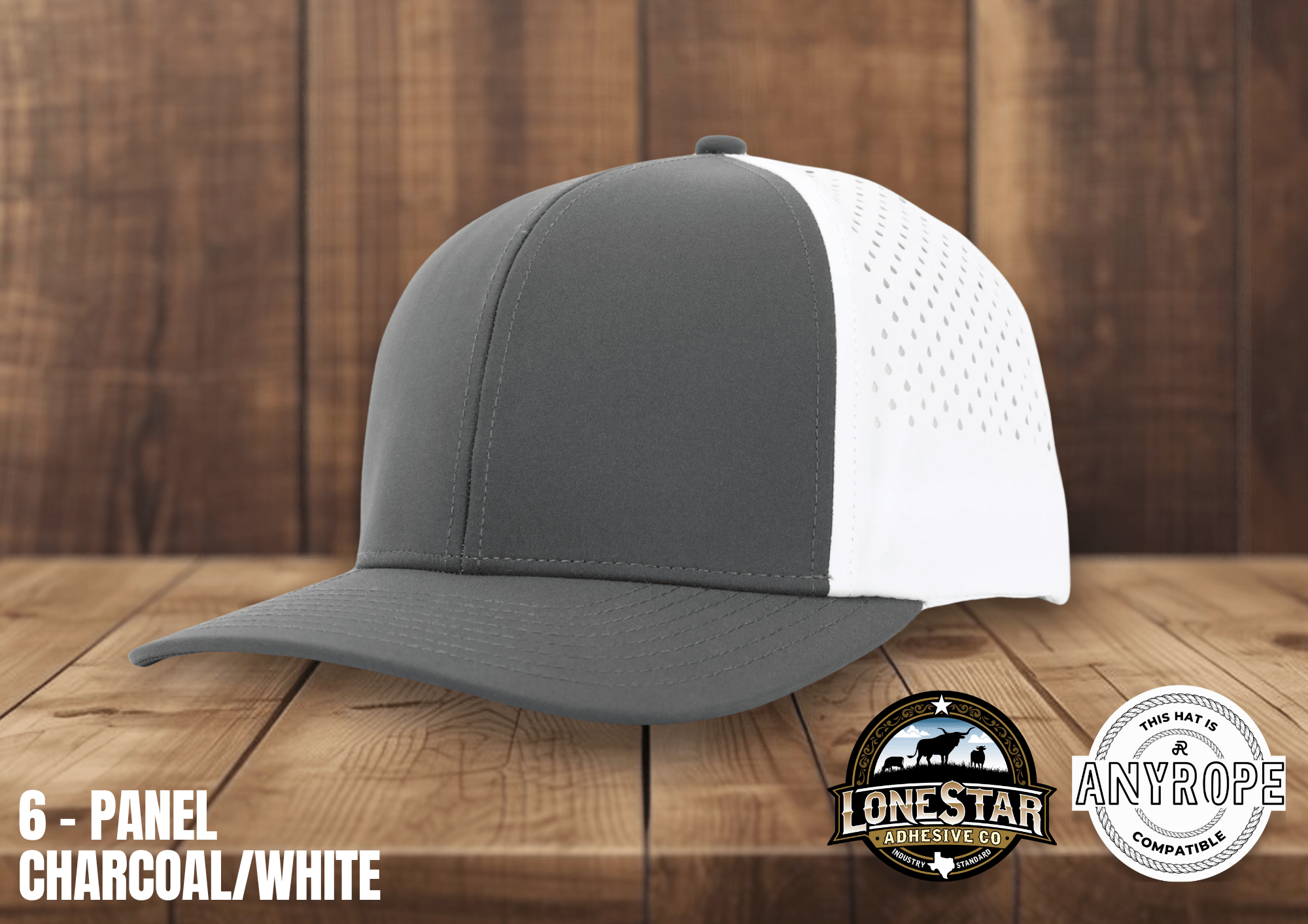 Lonestar 6-Panel Durra-Bull Hat - blank cap for custom leather patch