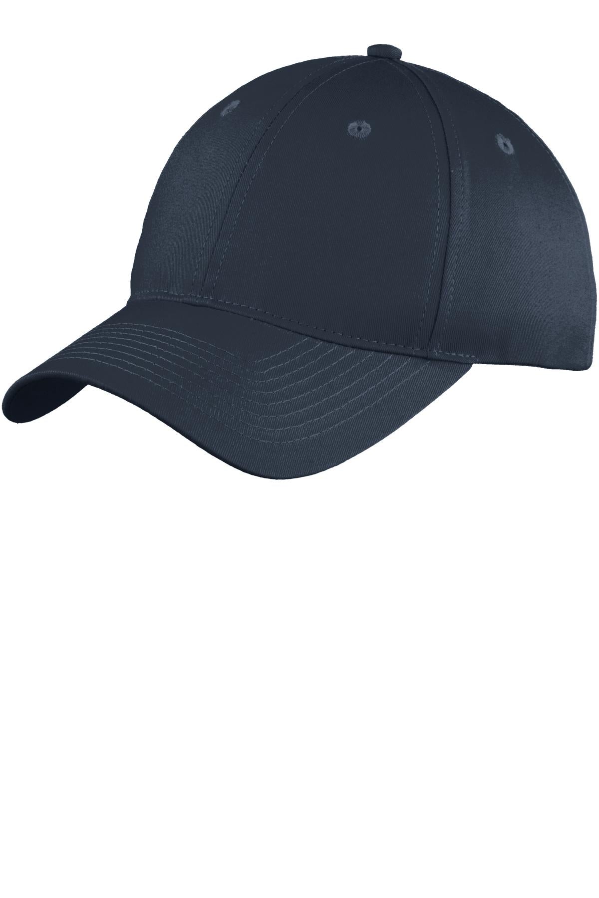 Port Authority Six-Panel Unstructured Twill Cap (C914) - Navy - SanMar C914-NAVY