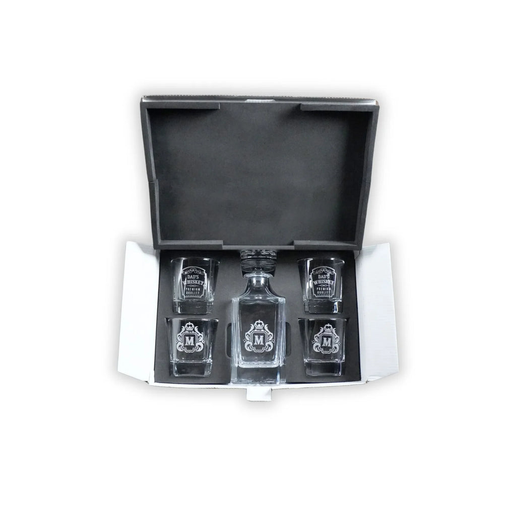 engraved decanter set 