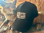 Black/White Deer Flag on Black Performance Hat