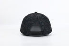 1010 Hats Black Out camo trucker cap - blank for custom leather patch