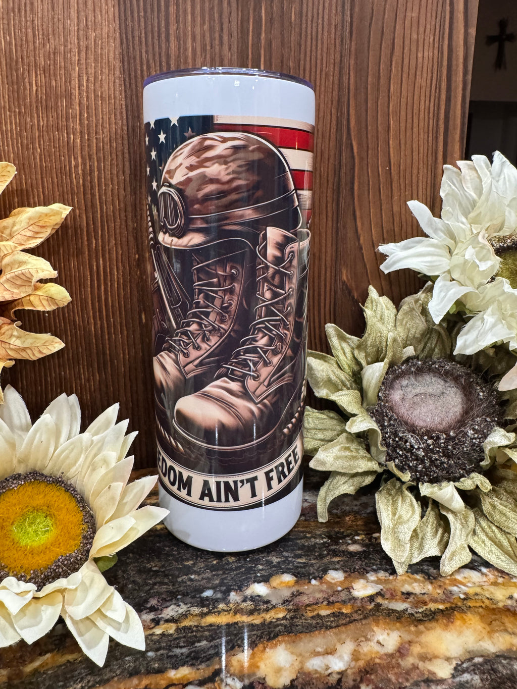 freedom aint free tumbler