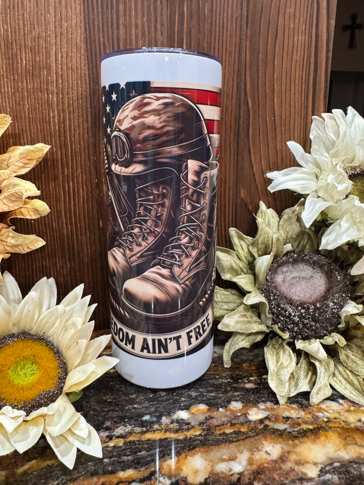 freedom aint free tumbler