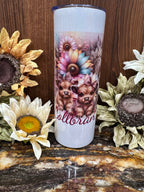 flowers and cows tumbler