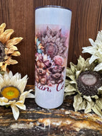 flowers and cows tumbler