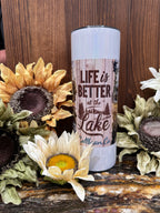 life is better on the lake tumbler