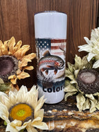 flag and bass tumbler