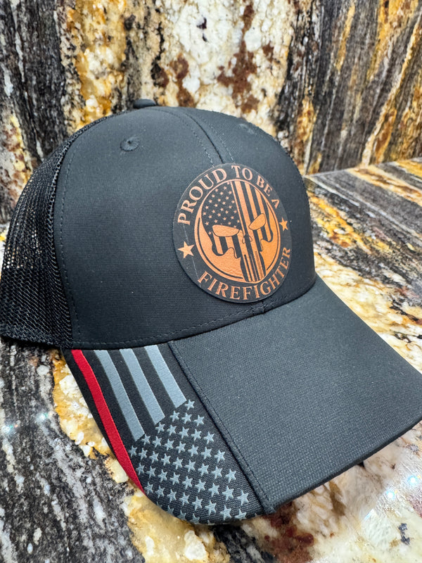 Firefighter Punisher Scull w/ Thin Red Line Cap