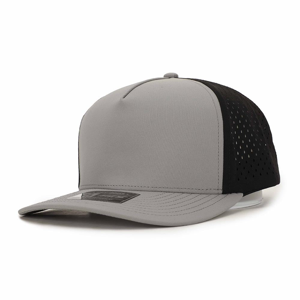 1010 Hats 615 trucker cap - Grey / Black Standard - blank for custom leather patch