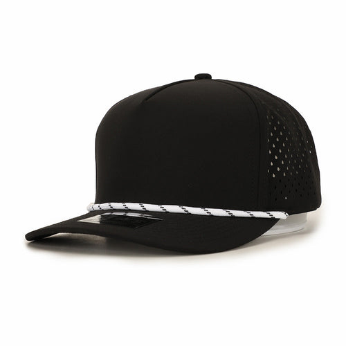 1010 Hats 615 trucker cap - Black Rope - blank for custom leather patch