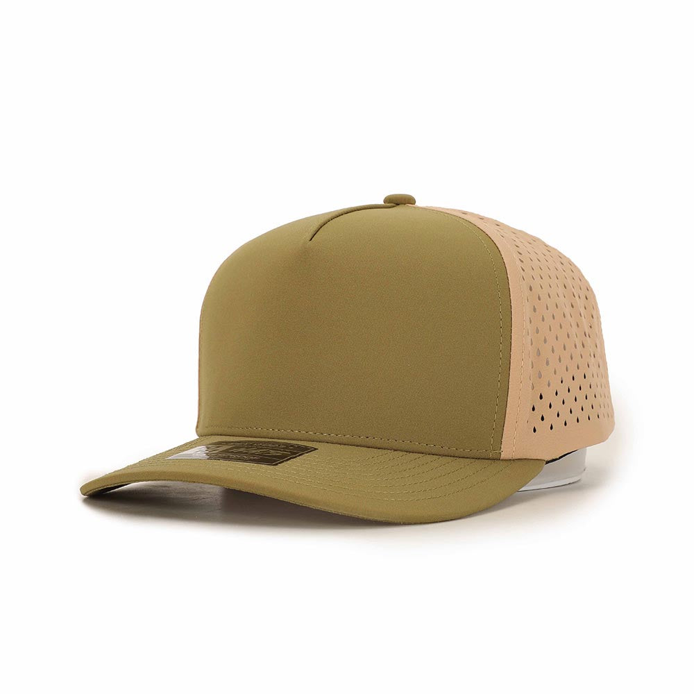 1010 Hats 615 trucker cap - Green / Tan Standard - blank for custom leather patch