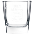 engraved whiskey glass
