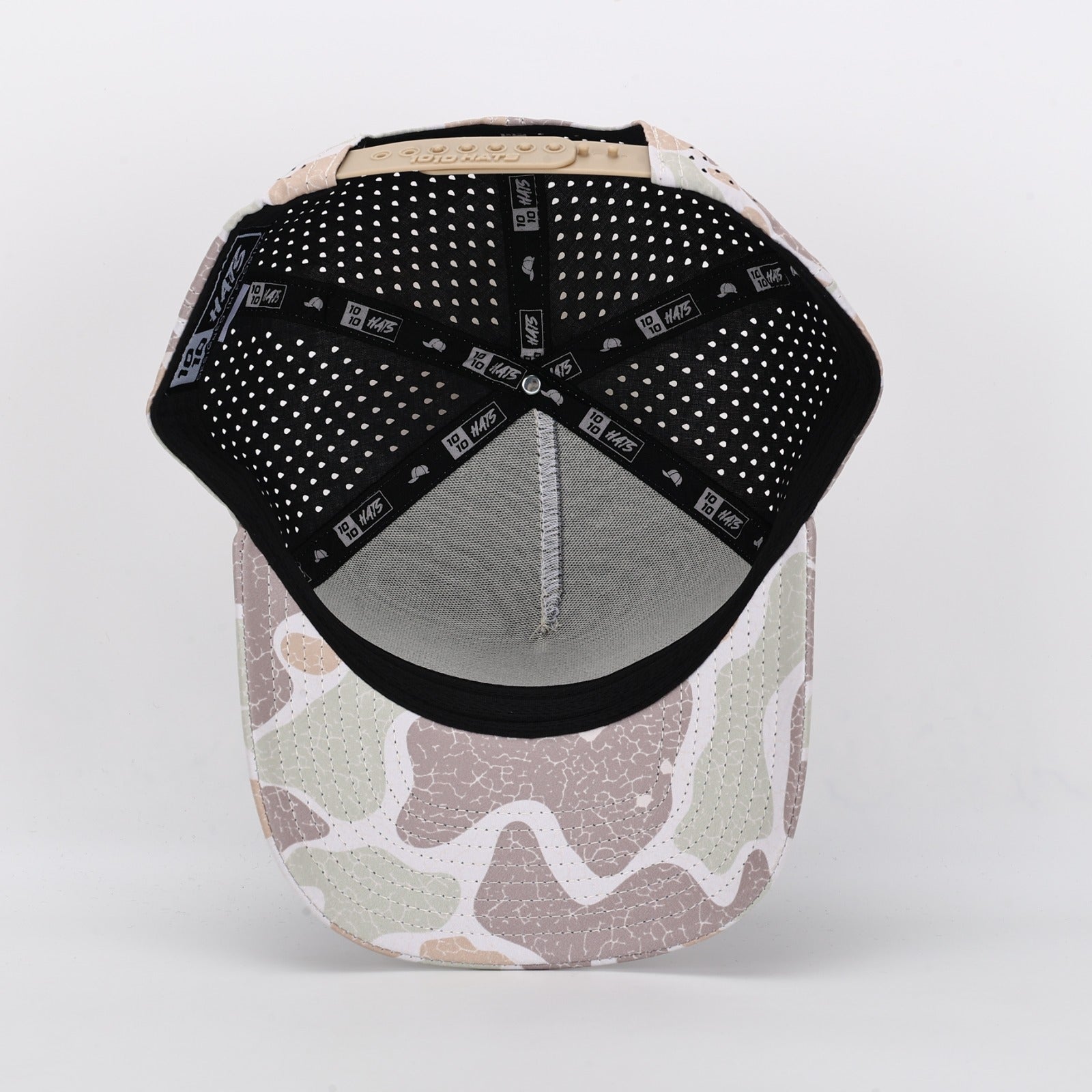 1010 Hats Brush Country camo trucker cap - blank for custom leather patch