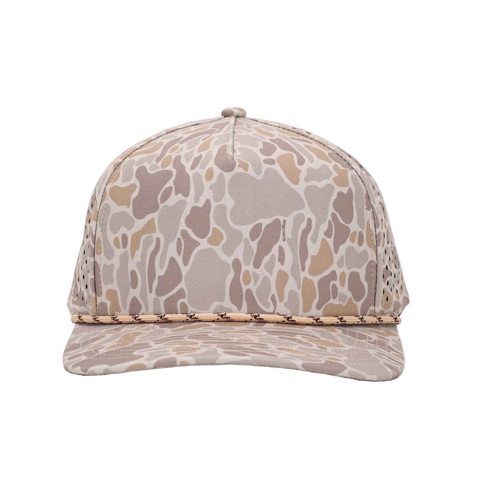1010 Hats Wild Desert camo rope trucker cap - blank for custom leather patch