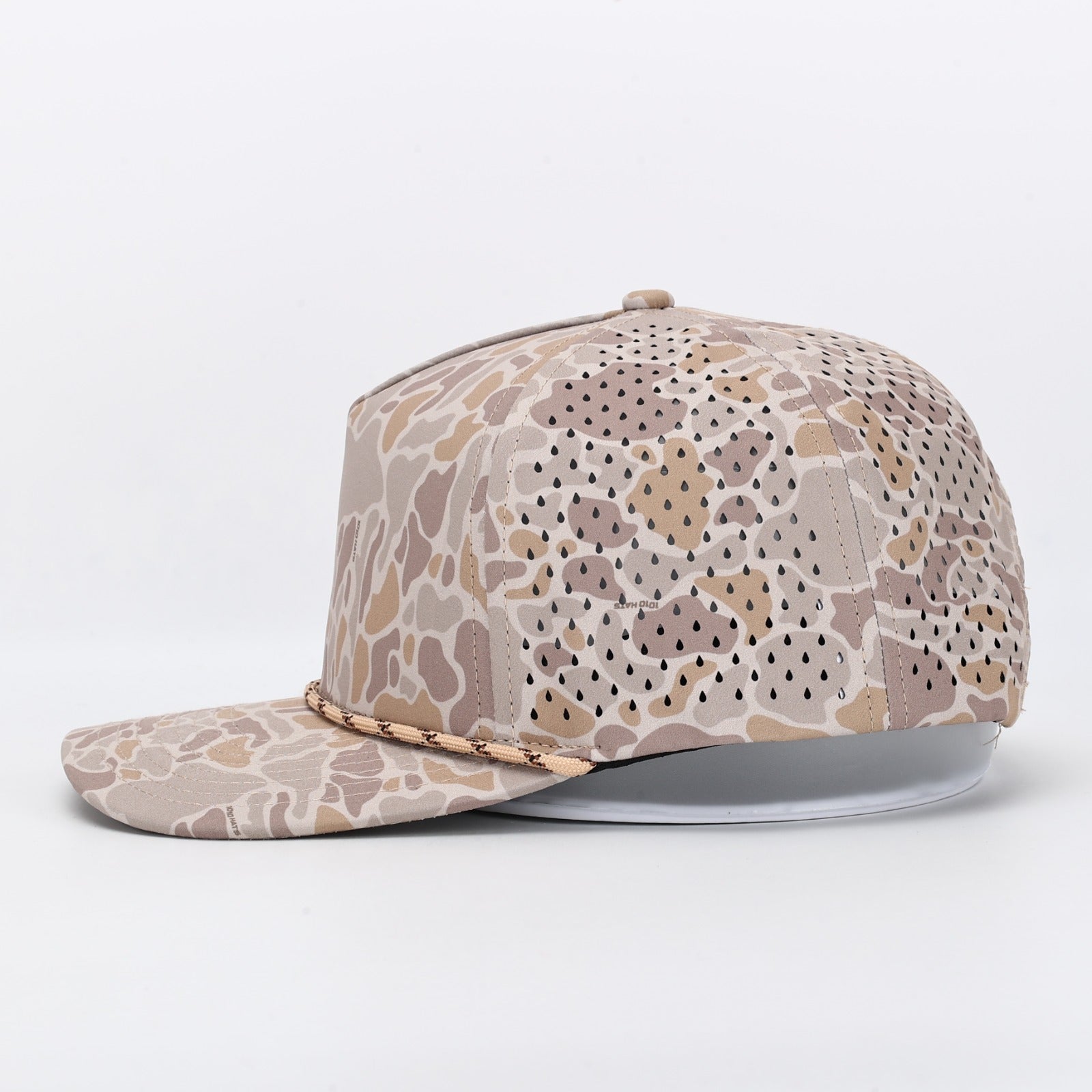 1010 Hats Wild Desert camo rope trucker cap - blank for custom leather patch