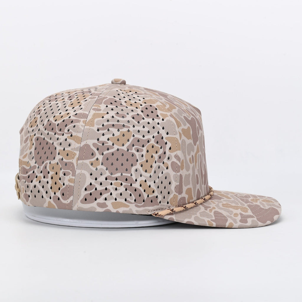 1010 Hats Wild Desert camo rope trucker cap - blank for custom leather patch