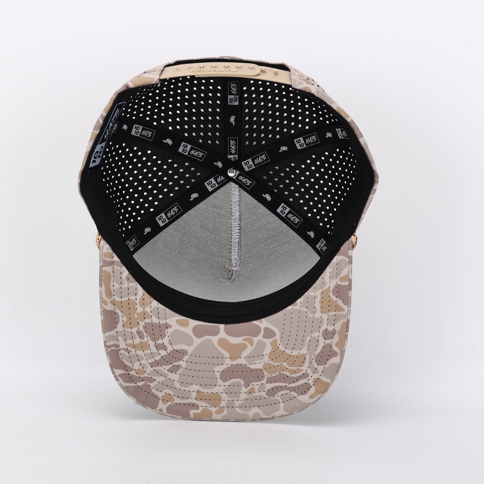 1010 Hats Wild Desert camo rope trucker cap - blank for custom leather patch