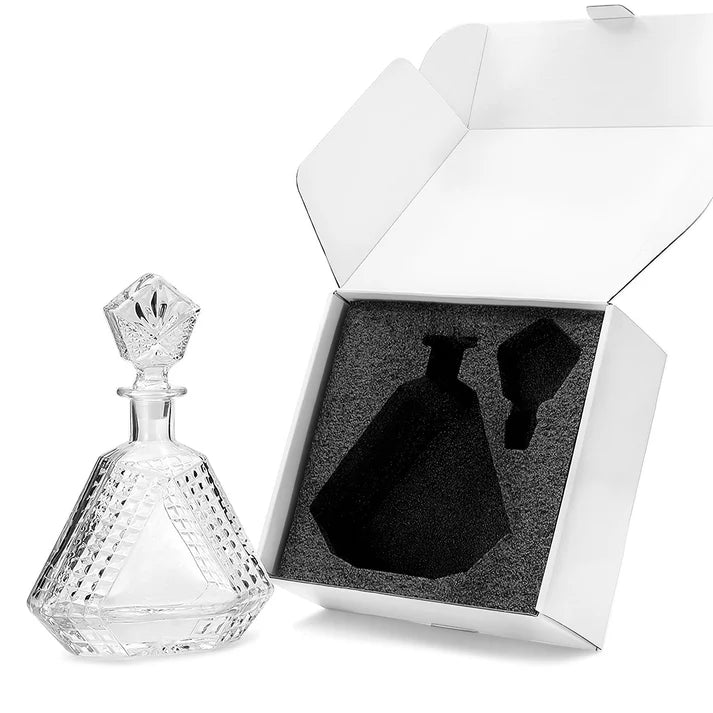 triangle whiskey decanter