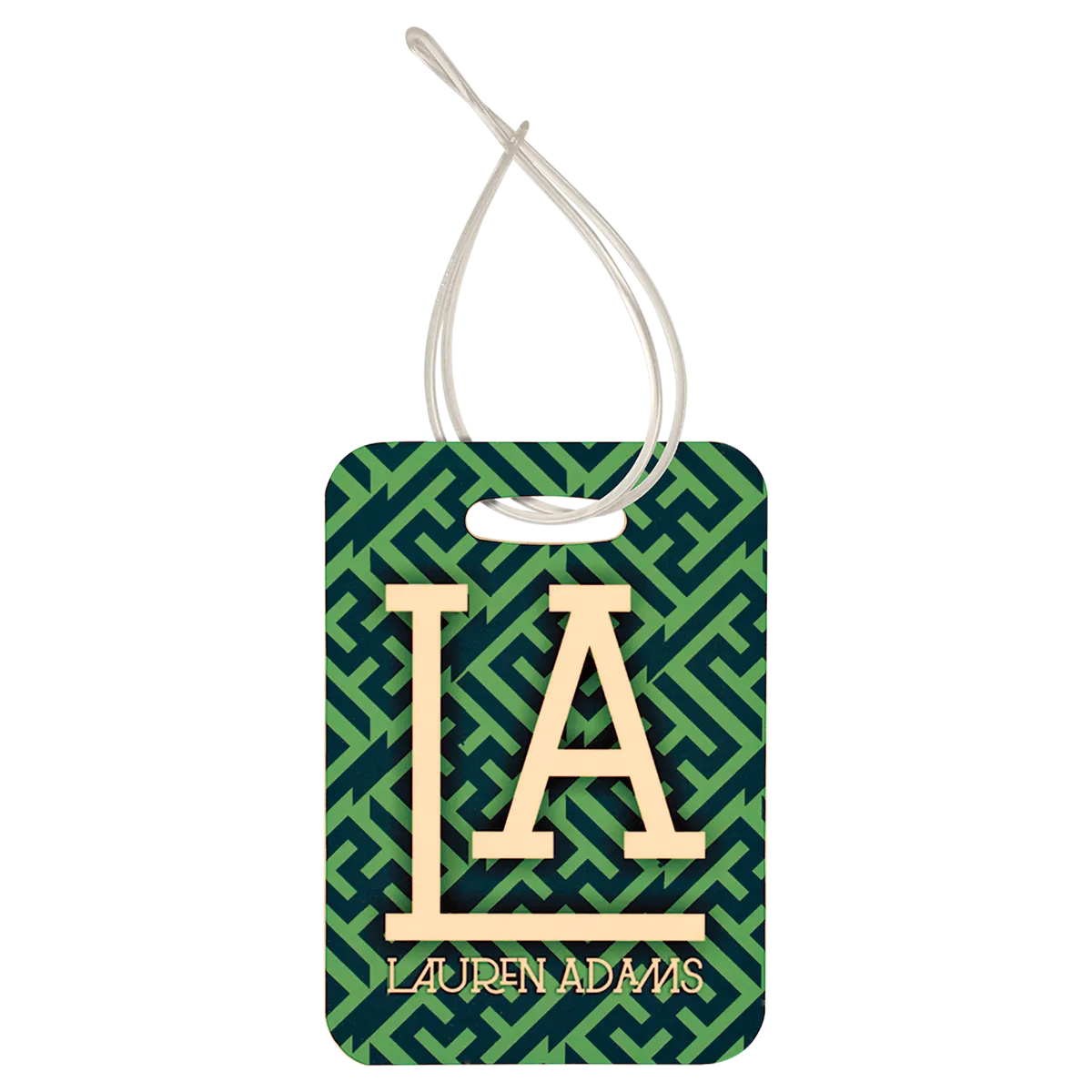 engraved luggage tag