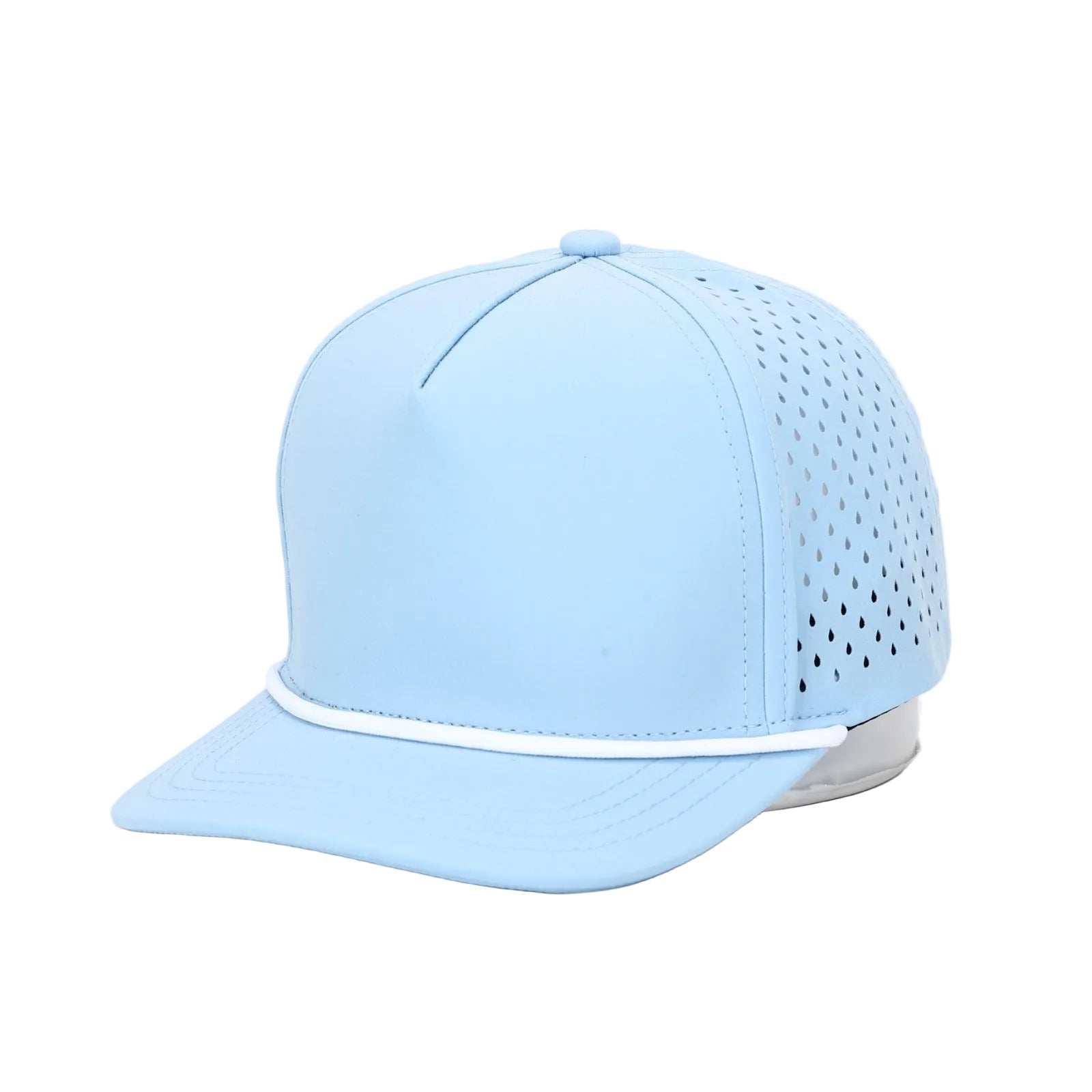 1010 Hats K615 kids trucker cap - Sky Blue Rope - blank for custom leather patch