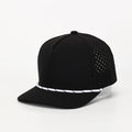 1010 Hats K615 kids trucker cap - Black Rope - blank for custom leather patch