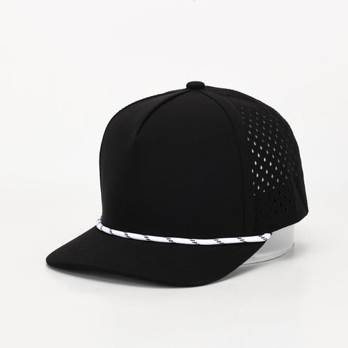1010 Hats K615 kids trucker cap - Black Rope - blank for custom leather patch