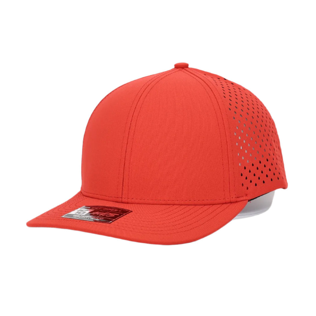 1010 Hats 616 6-panel trucker cap - Red - blank for custom leather patch