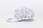 1010 Hats Avalanche white camo trucker cap - blank for custom leather patch