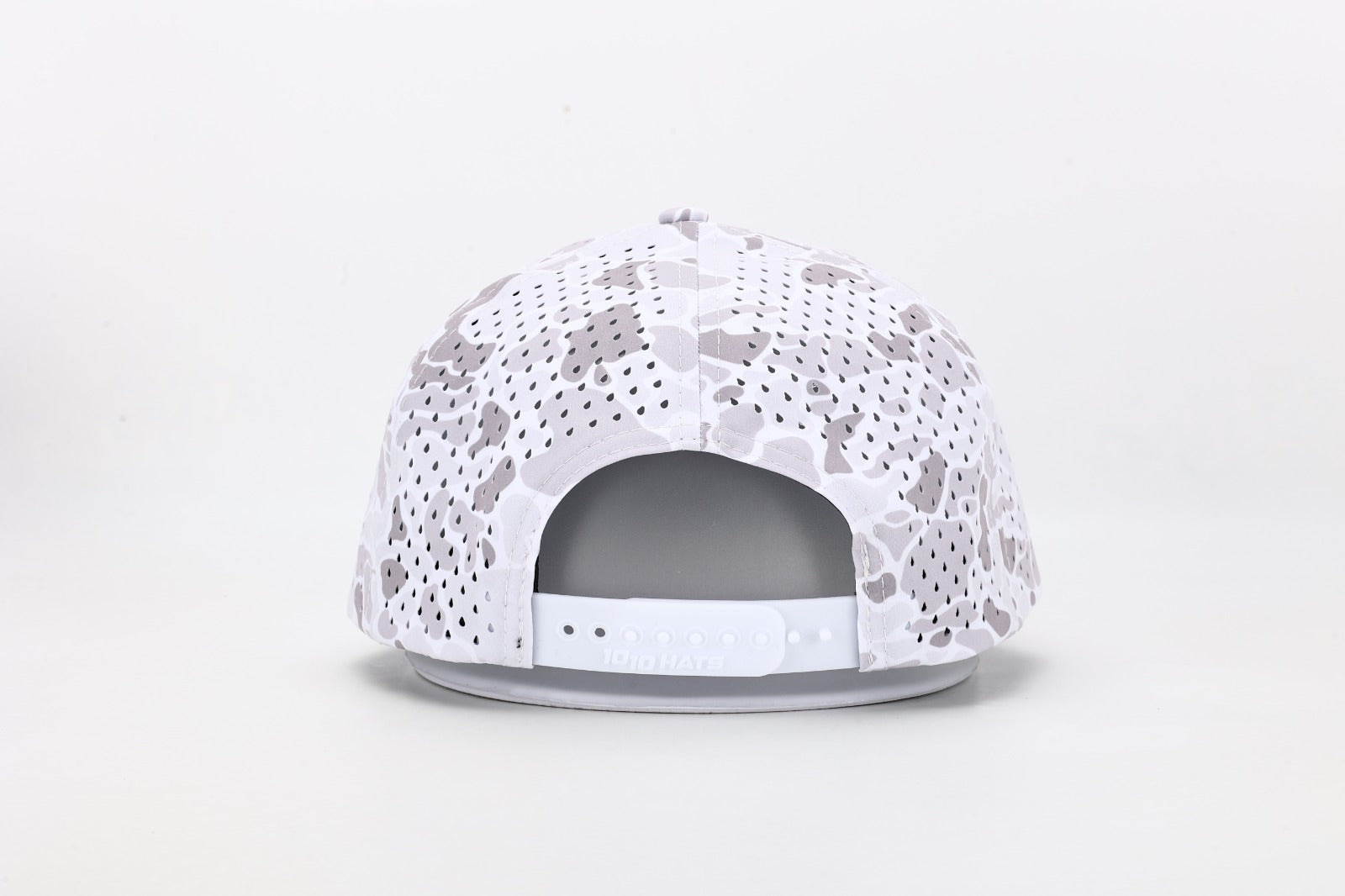 1010 Hats Avalanche white camo trucker cap - blank for custom leather patch