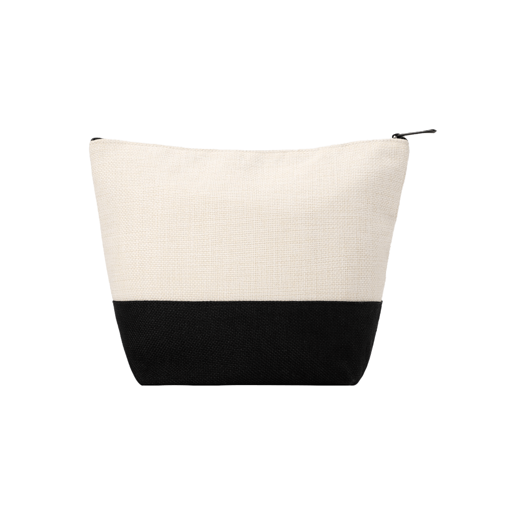 Personalized Linen Cosmetic Bag - Natural Linen