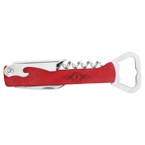 Leatherette Wine Bottle Opener Laserable/UV Printable