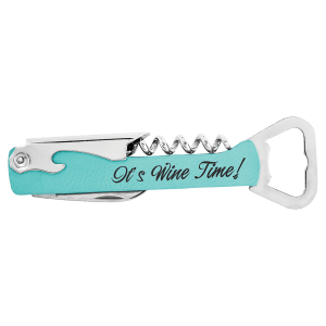 Leatherette Wine Bottle Opener Laserable/UV Printable