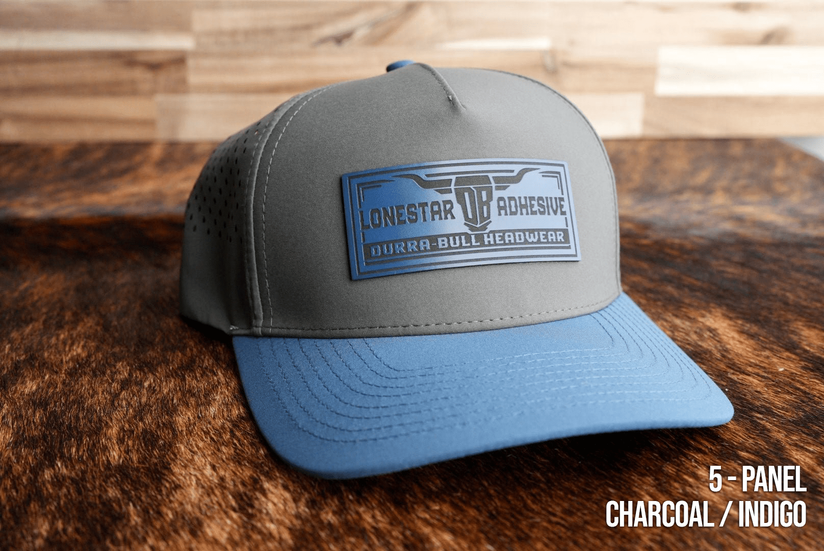 Lonestar 5-Panel Durra-Bull Hat - blank cap for custom leather patch