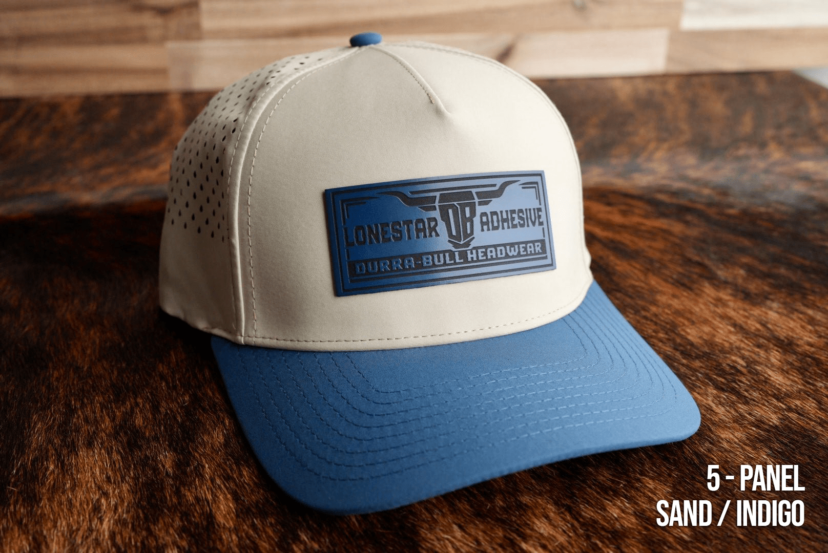 Lonestar 5-Panel Durra-Bull Hat - blank cap for custom leather patch